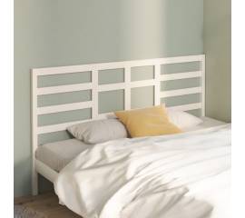 Tăblie de pat, alb, 206x4x104 cm, lemn masiv de pin