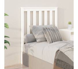 Tăblie de pat, alb, 81x6x101 cm, lemn masiv de pin