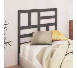 Tăblie de pat, gri, 106x4x104 cm, lemn masiv de pin