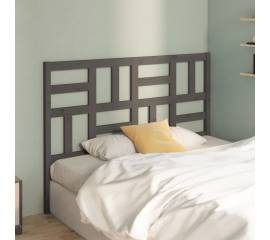 Tăblie de pat, gri, 126x4x104 cm, lemn masiv de pin