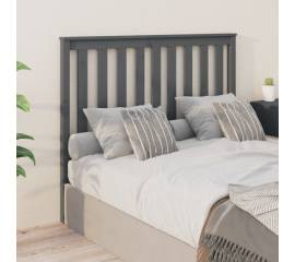Tăblie de pat, gri, 126x6x101 cm, lemn masiv de pin
