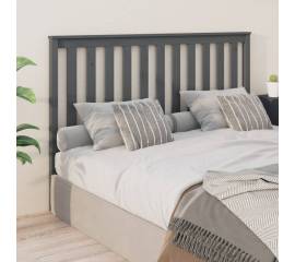 Tăblie de pat, gri, 156x6x101 cm, lemn masiv de pin