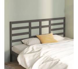 Tăblie de pat, gri, 186x4x104 cm, lemn masiv de pin