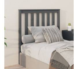 Tăblie de pat, gri, 96x6x101 cm, lemn masiv de pin