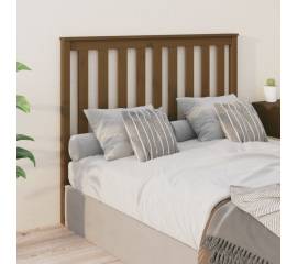 Tăblie de pat, maro miere, 126x6x101 cm, lemn masiv de pin
