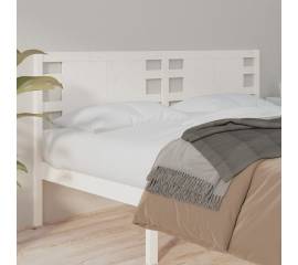 Tăblie de pat, alb, 156x4x100 cm, lemn masiv de pin