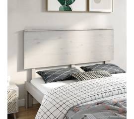 Tăblie de pat, alb, 164x6x82,5 cm, lemn masiv de pin