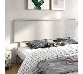 Tăblie de pat, alb, 204x6x82,5 cm, lemn masiv de pin