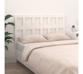 Tăblie de pat, alb, 205,5x4x100 cm, lemn masiv de pin