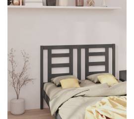 Tăblie de pat, gri, 141x4x100 cm, lemn masiv de pin