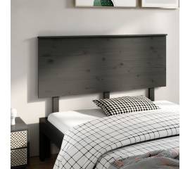 Tăblie de pat, gri, 144x6x82,5 cm, lemn masiv de pin