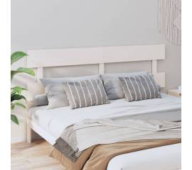 Tăblie de pat, alb, 204x3x81 cm, lemn masiv de pin