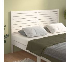 Tăblie de pat, alb, 206x4x100 cm, lemn masiv de pin
