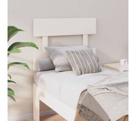 Tăblie de pat, alb, 93,5x3x81 cm, lemn masiv de pin