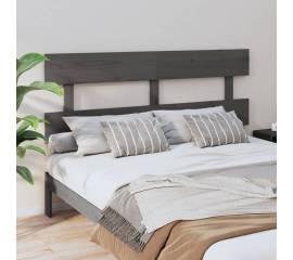 Tăblie de pat, gri, 164x3x81 cm, lemn masiv de pin