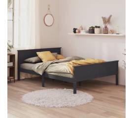 Cadru de pat, gri, 140x200 cm, lemn masiv de pin