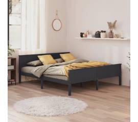 Cadru de pat, gri, 180 x 200 cm, lemn masiv de pin