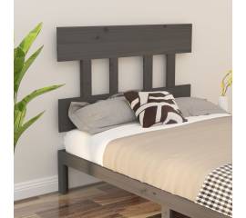 Tăblie de pat, gri, 103,5x3x81 cm, lemn masiv de pin