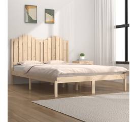 Cadru de pat 5ft king size, 150x200 cm, lemn masiv de pin