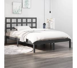 Cadru de pat, gri, 120x200 cm, lemn masiv