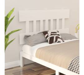 Tăblie de pat, alb, 123,5x3x81 cm, lemn masiv de pin