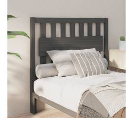 Tăblie de pat, gri, 105,5x4x100 cm, lemn masiv de pin