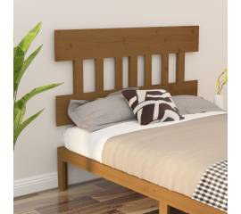 Tăblie de pat, maro miere, 123,5x3x81 cm, lemn masiv de pin