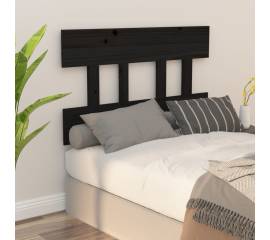 Tăblie de pat, negru, 103,5x3x81 cm, lemn masiv de pin