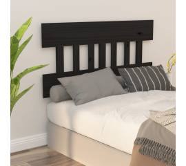 Tăblie de pat, negru, 138,5x3x81 cm, lemn masiv de pin