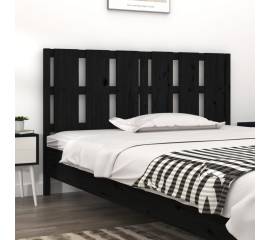 Tăblie de pat, negru, 155,5x4x100 cm, lemn masiv de pin