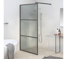 Paravan duș walk-in negru 100x195 cm sticlă esg culoare închisă