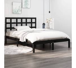Cadru de pat super king 6ft, negru, 180x200 cm, lemn masiv