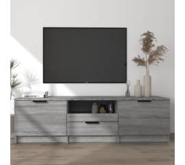 Comodă tv, sonoma gri, 140x35x40 cm, lemn prelucrat