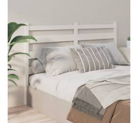 Tăblie de pat, alb, 126x4x100 cm, lemn masiv de pin