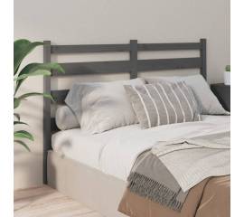 Tăblie de pat, gri, 166x4x100 cm, lemn masiv de pin