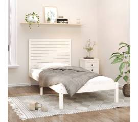Cadru de pat, alb, 100x200 cm, lemn masiv
