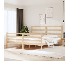 Cadru de pat dublu 4ft6, 135x190 cm, lemn masiv