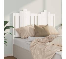Tăblie de pat, alb, 126x4x110 cm, lemn masiv de pin