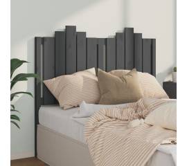Tăblie de pat, gri, 126x4x110 cm, lemn masiv de pin