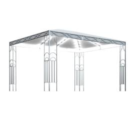Pavilion cu șir de lumini led, crem, 400x300 cm