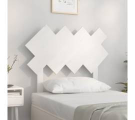 Tăblie de pat, alb, 92x3x81 cm, lemn masiv de pin
