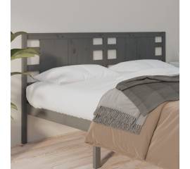 Tăblie de pat, gri, 126x4x100 cm, lemn masiv de pin