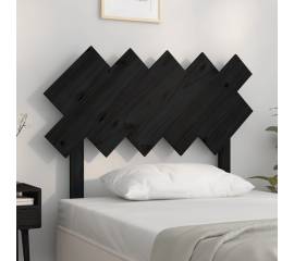Tăblie de pat, negru, 104x3x80,5 cm, lemn masiv de pin