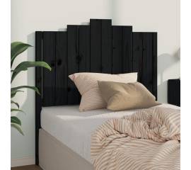 Tăblie de pat, negru, 106x4x110 cm, lemn masiv de pin