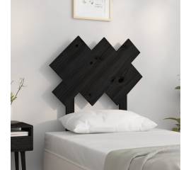 Tăblie de pat, negru, 72,5x3x81 cm, lemn masiv de pin