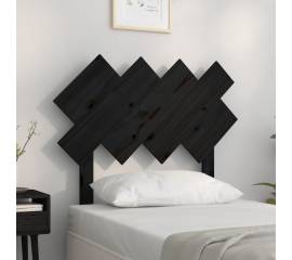 Tăblie de pat, negru, 92x3x81 cm, lemn masiv de pin