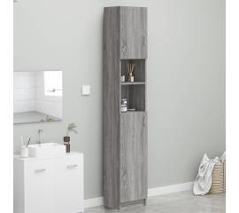 Dulap de baie, gri sonoma, 32x25,5x190 cm, lemn prelucrat