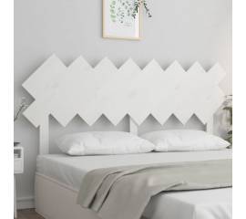 Tăblie de pat, alb, 159,5x3x80,5 cm, lemn masiv de pin