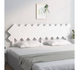 Tăblie de pat, alb, 196x3x80,5 cm, lemn masiv de pin