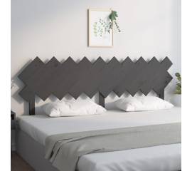 Tăblie de pat, gri, 196x3x80,5 cm, lemn masiv de pin
